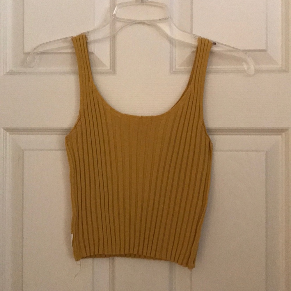 Mustard yellow crop top